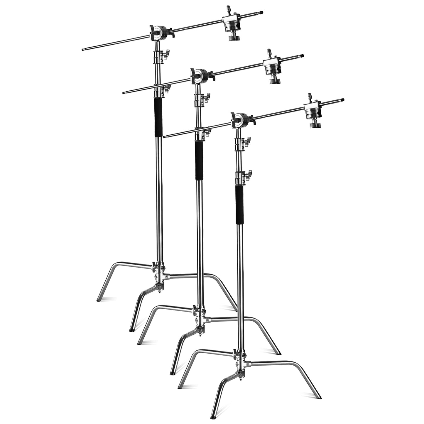 Neewer Pro 100% Stainless Steel Heavy Duty C Stand with Boom Arm, Max Height 10.5ft/320cm Photography Light Stand