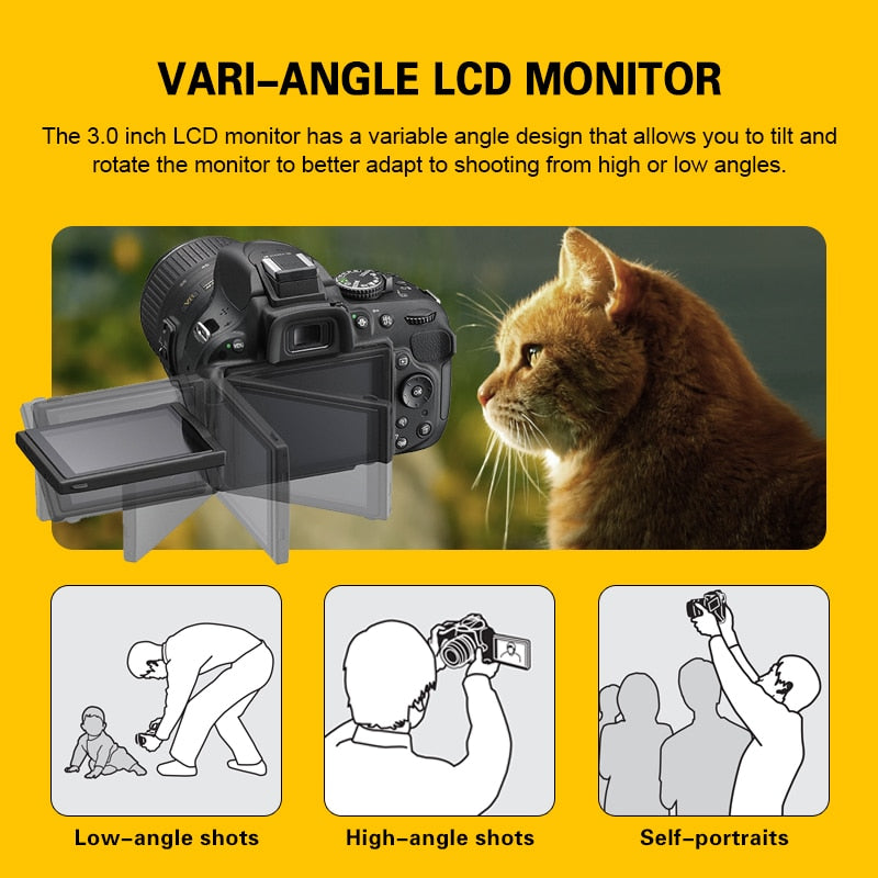 Nikon D5200 Digital SLR Camera Set Equipped with 18-55mm VR Zoom Lens (Black)