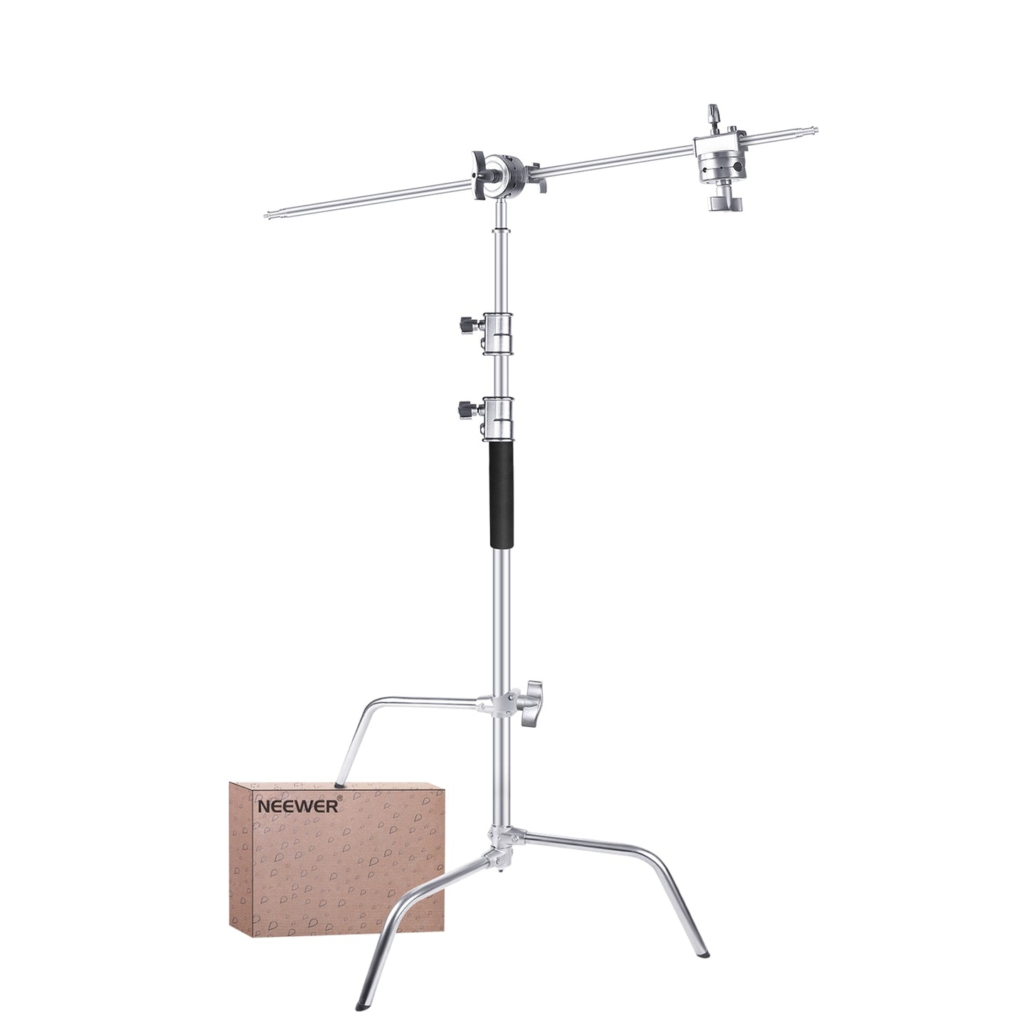 Neewer Pro 100% Stainless Steel Heavy Duty C Stand with Boom Arm, Max Height 10.5ft/320cm Photography Light Stand